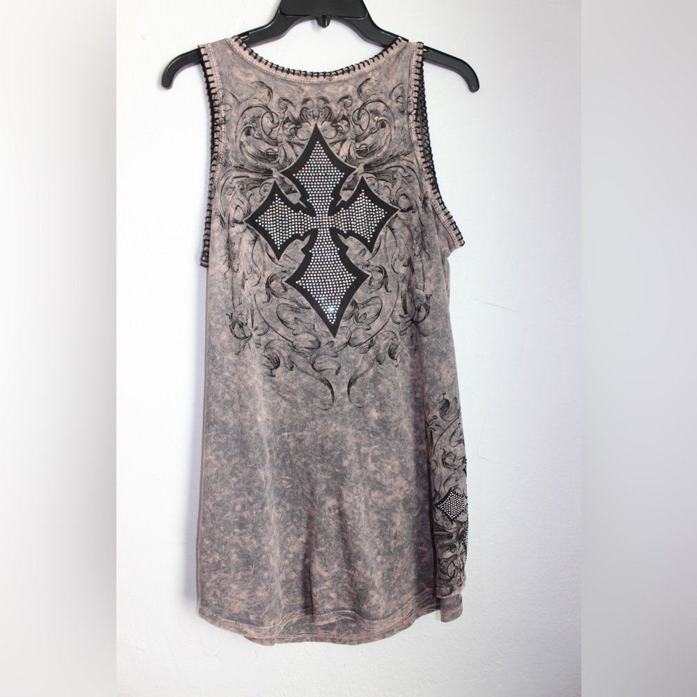 Country rock top with gems